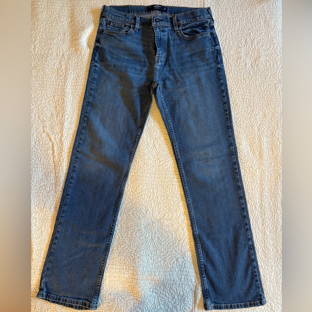 Hollister Men's Dark Blue Skinny Jeans